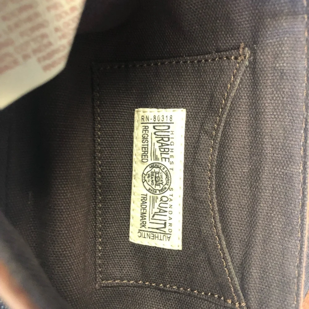 Lucky Brand Cute and Functional Denim With Leather Trim Wristlet - Picture 7 of 11